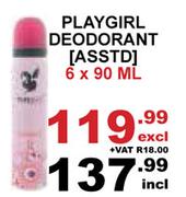 Playgirl Deodorant Assorted-6 x 90ml