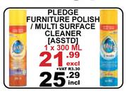 Pledge Furniture Polish/Multi Surface Cleaner Assorted-300ml