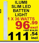 Illumb Slim LED Batten Light 1 x 36 Watts