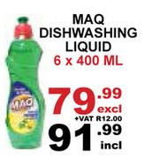 Maq Dishwashing Liquid-6 x 400ml
