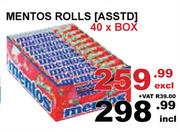 Mentos Rolls Assorted-40 x Box