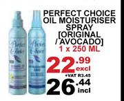 Perfect Choice Oil Moisturiser Spray Original Avocado-250ml
