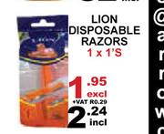 Lion Disposable Razors-1 x 1's