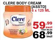 Clere Body Cream Assorted-6 x 125ml