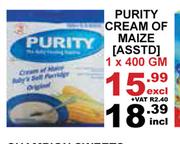 Purity Cream Of Maize Assorted-400g