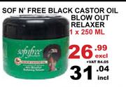 Sof n Free Black Castor Oil Blow Out Relaxer-250ml