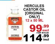 Hercules Castor Oil Original Only-12 x 50ml