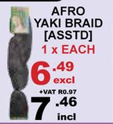 Afro Yaki Braid Assorted-Each