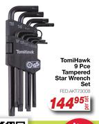Tomi Hawk 9 Pce Tempered Star Wrench Set FED.AKT73008-Per Set