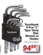 Tomi Hawk 9 Pce "L" Type Tamp Star Wrench In Holder FED.AKT22925-Per Set