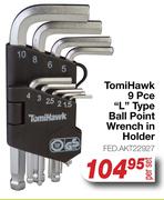 Tomi Hawk 9 Pce "L" Type Ball Point Wrench In Holder FED.AKT22927-Per Set