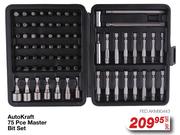 Auto Kraft 75 Pce Master Bit Set FED.AKM90443-Per Set