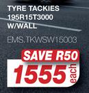 Tyre Tackies 195R15T3000 W/Wall EMS.TKWSW15003