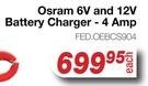 Osram 6V & 12V Battery Charger 4 Amp FED.OEBCS904