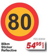 80Km Sticker Reflective FED.80KM
