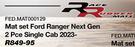 Race Rubber Mat Set For Ford Ranger Next Gen 2 Pcs Single Cab 2023 FED.MAT000129