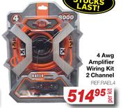 4 Awg Amplifier Wiring Kit 2 Channel REF.RAEL4-Per Kit