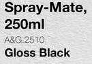 Spray Mate Gloss Black A&G.2510-250ml Each
