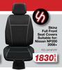 Skinz Full Front Seat Covers Suitable For: Nissan NP200 2008+ FED.SKNP2FF-Per Set