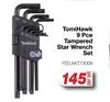 TomiHawk 9Pce Tampered Star Wrench Set FED.AKT73008-Per Set