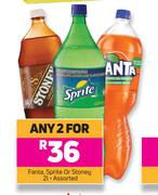 Fanta, Sprite Or Stoney Assorted-For Any 2 x 2Ltr