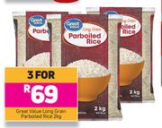 Great Value Long Grain Parboiled Rice-3x2kg
