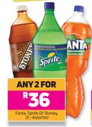 Fanta, Sprite Or Stoney Assorted-For Any 2x2Ltr