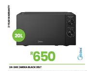 Midea 20L Black Microwave Oven 24-246