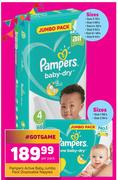 Pampers Active Baby Jumbo Pack Disposable Nappies-Per Pack