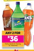 Fanta, Sprite Or Stoney Assorted-For Any 2x2Ltr