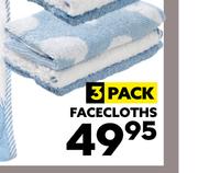 Ackerman Baby Company 3 Pack Facecloths