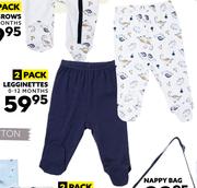 Ackerman Baby Company 2 Pack Legginettes (0-12 Months)