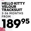 Hello Kitty Velour Tracksuit (3-36 Months)