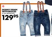 Ackerman Baby Company Skinny Denim With Braces (3-24 Months)