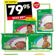 ABC Nappies Mini, Midi, Maxi, Junior
