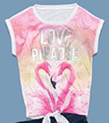 Girls Tie Front Tee(7-15 Years)