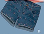 Girls Flamingo Print Denim Shorts(7-15 Years)