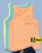 Boys 3 Pack Vests(7-15 Years)