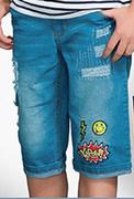 Boys Styled Denim Clamdigger 7-15 Years
