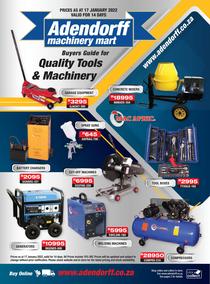 Adendorff Machinery Mart : Quality Tools & Machinery (17 January - 31 January 2022)
