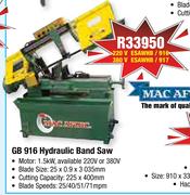MacAfric GB 916 Hydraulic Band Saw 220V ESAWHB/916/ 380V ESAWHB/917