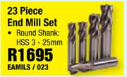 23 Piece End Mill Set EAMILS/023