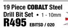 Mac Afric 19 Piece Cobalt Steel Drill Bit Set EBITSD/020