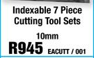 Indexable 7 Piece Cutting Tool Sets 10mm EACUTT/001