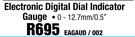 Electronic Digital Dial Indicator Gauge 0-12mm/0.5" EAGAUD/002