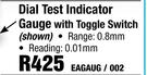 Dial Test Indicator Gauge With Toggle Switch Shown EAGAUG/002