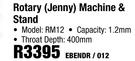 MacAfric Rotary (Jenny) Machine & Stand EBENDR/012