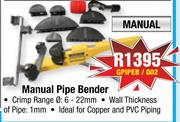 MacAfric Manual Pipe Bender GPIPEB/002