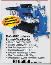 Special Mac Afric Hydraulic Exhaust Tube Bender GPIPEB 007 m
