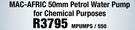 MacAfric 50mm Petrol Water Pump For Chemical Purposes MPUMPS/550